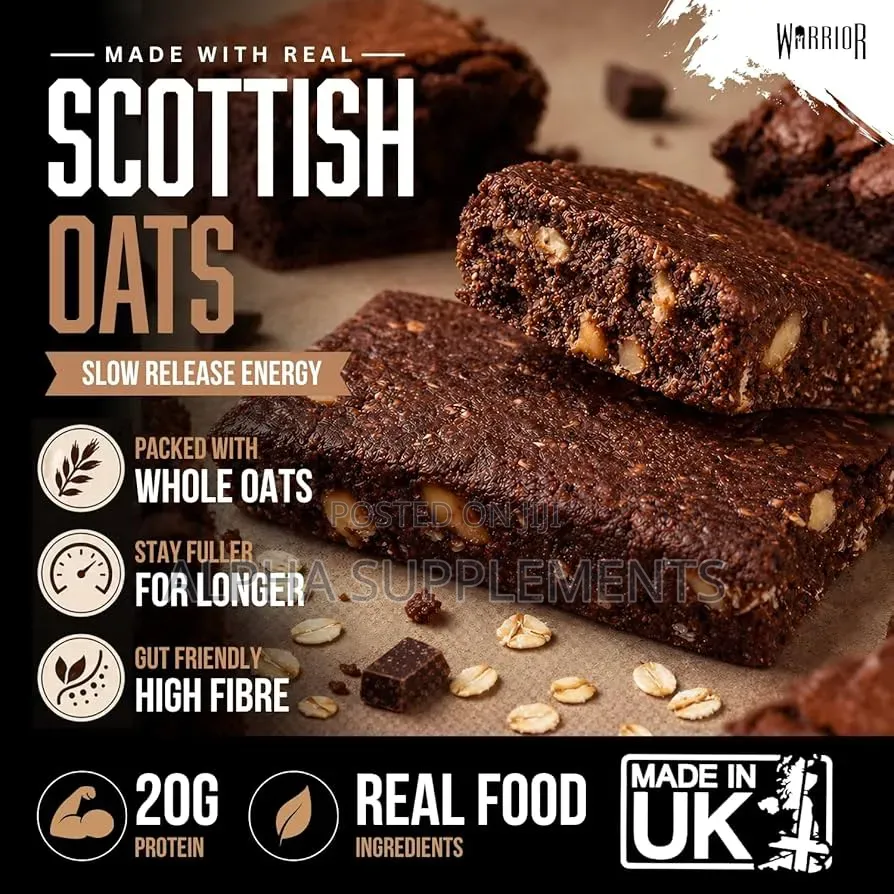 Warrior Protein Bar – 20g Protein, Low Sugar, Double Chocolate