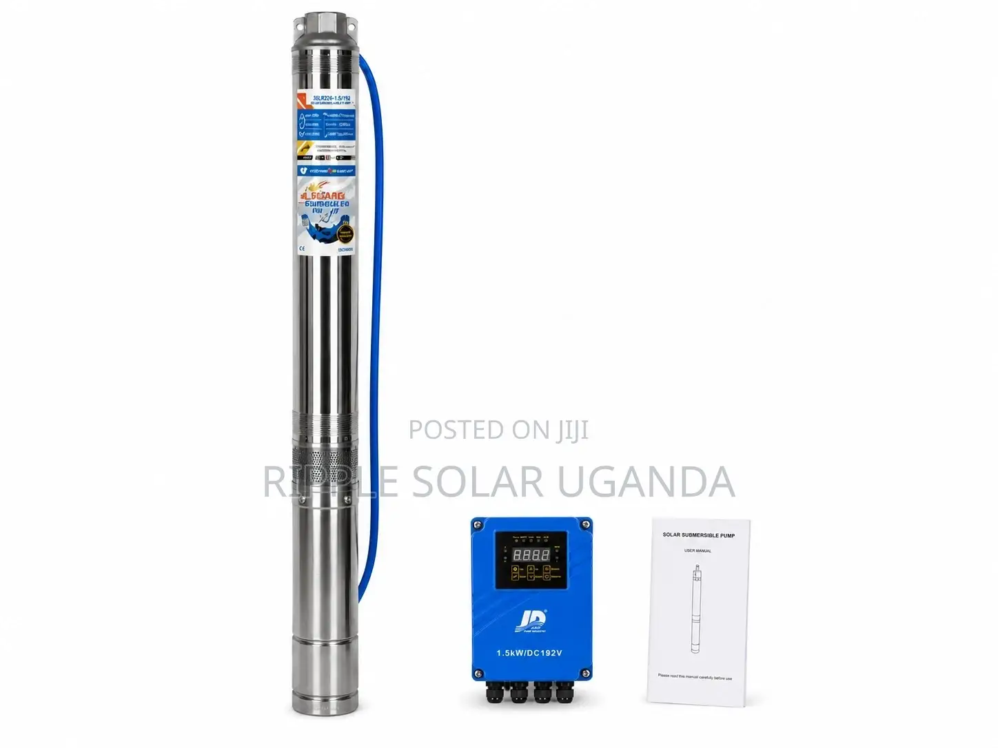 1500w Solar Borehole Water Pump 159m Head 4800l/H 192v