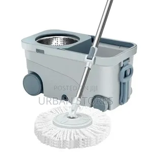 Spin Mopper Set. Wheels Spin Head Noozle Mop Clean Broom