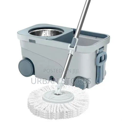 Spin Mopper Set. Wheels Spin Head Noozle Mop Clean Broom