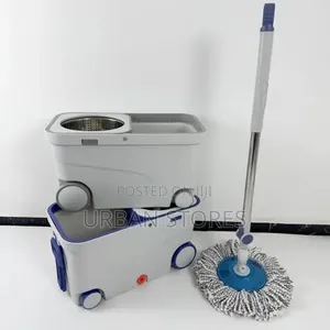 Spin Mopper Set. Wheels Spin Head Noozle Mop Clean Broom