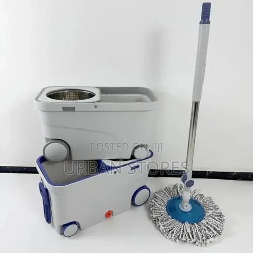 Spin Mopper Set. Wheels Spin Head Noozle Mop Clean Broom