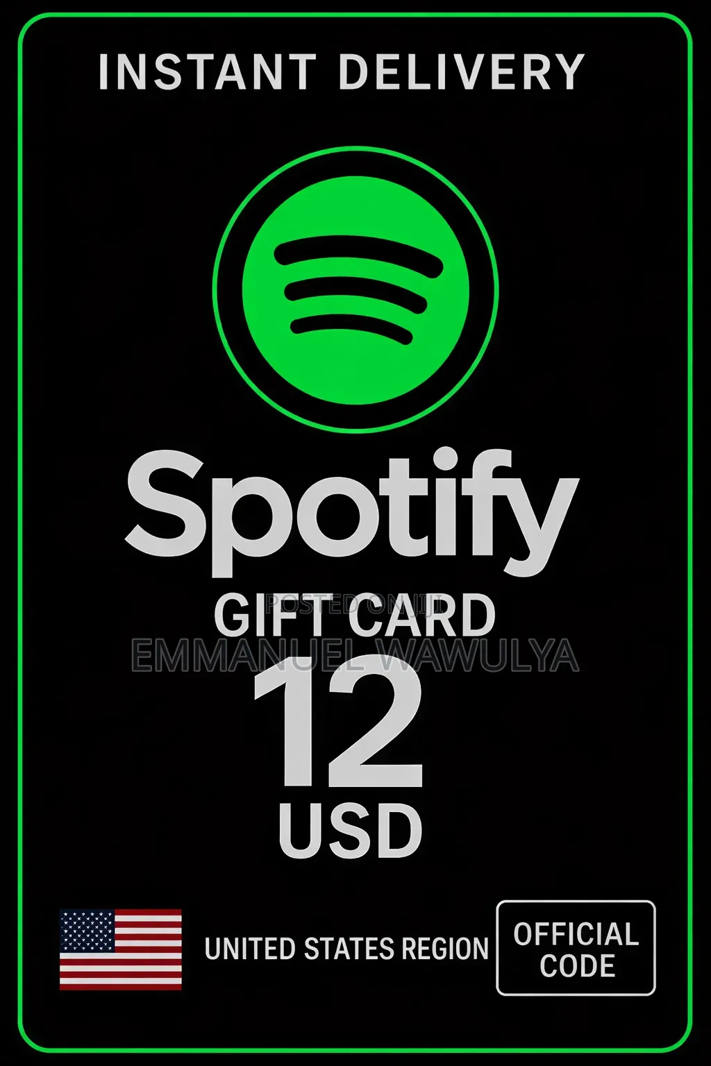 12$ Spotify Gift Card (Usa)