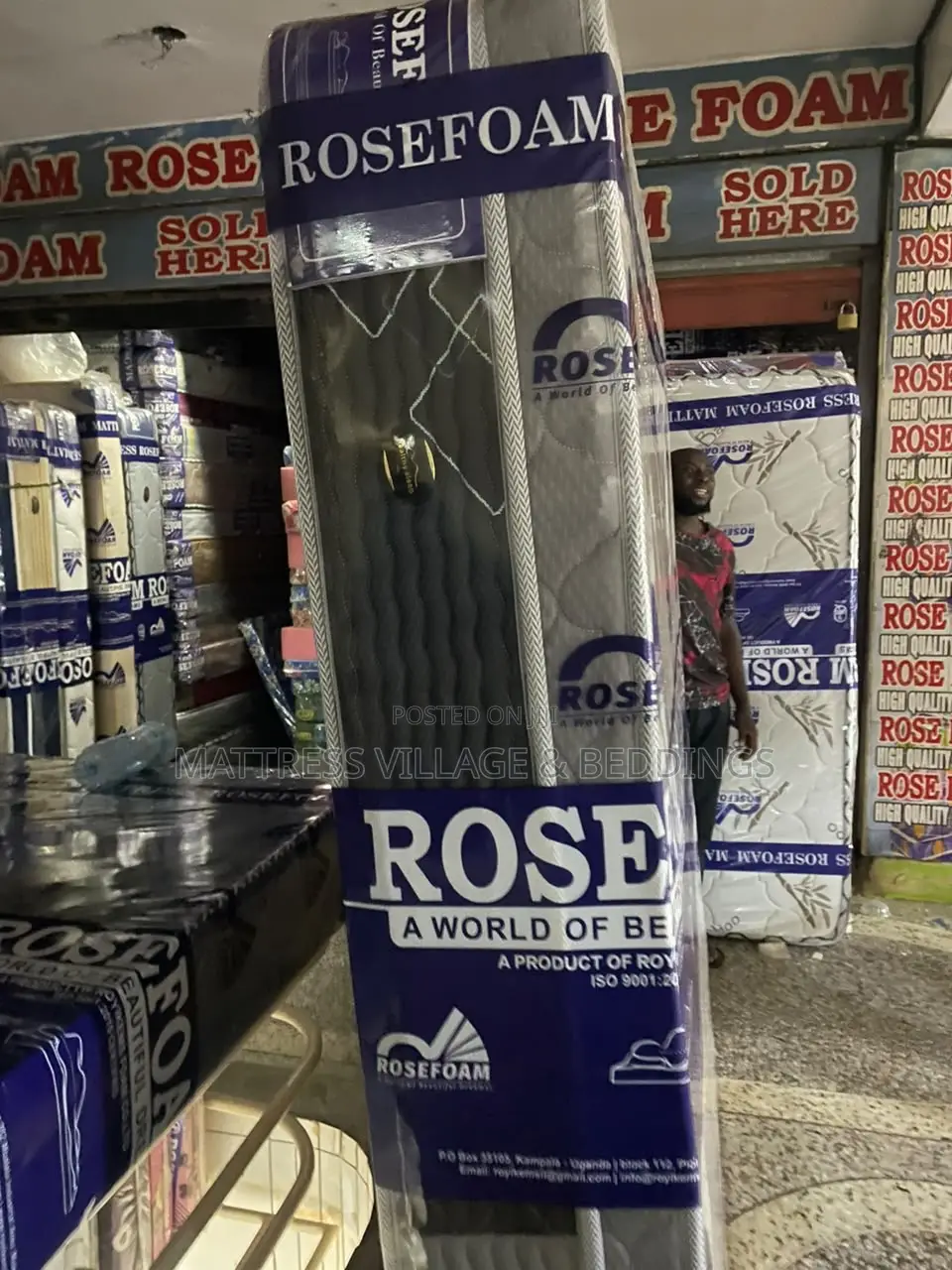 6by6 12inches Spring Mattress of Rosefoam