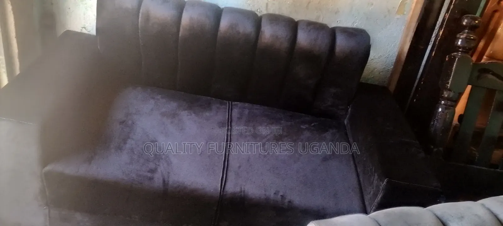 Black 2 Seater Sofa Seat