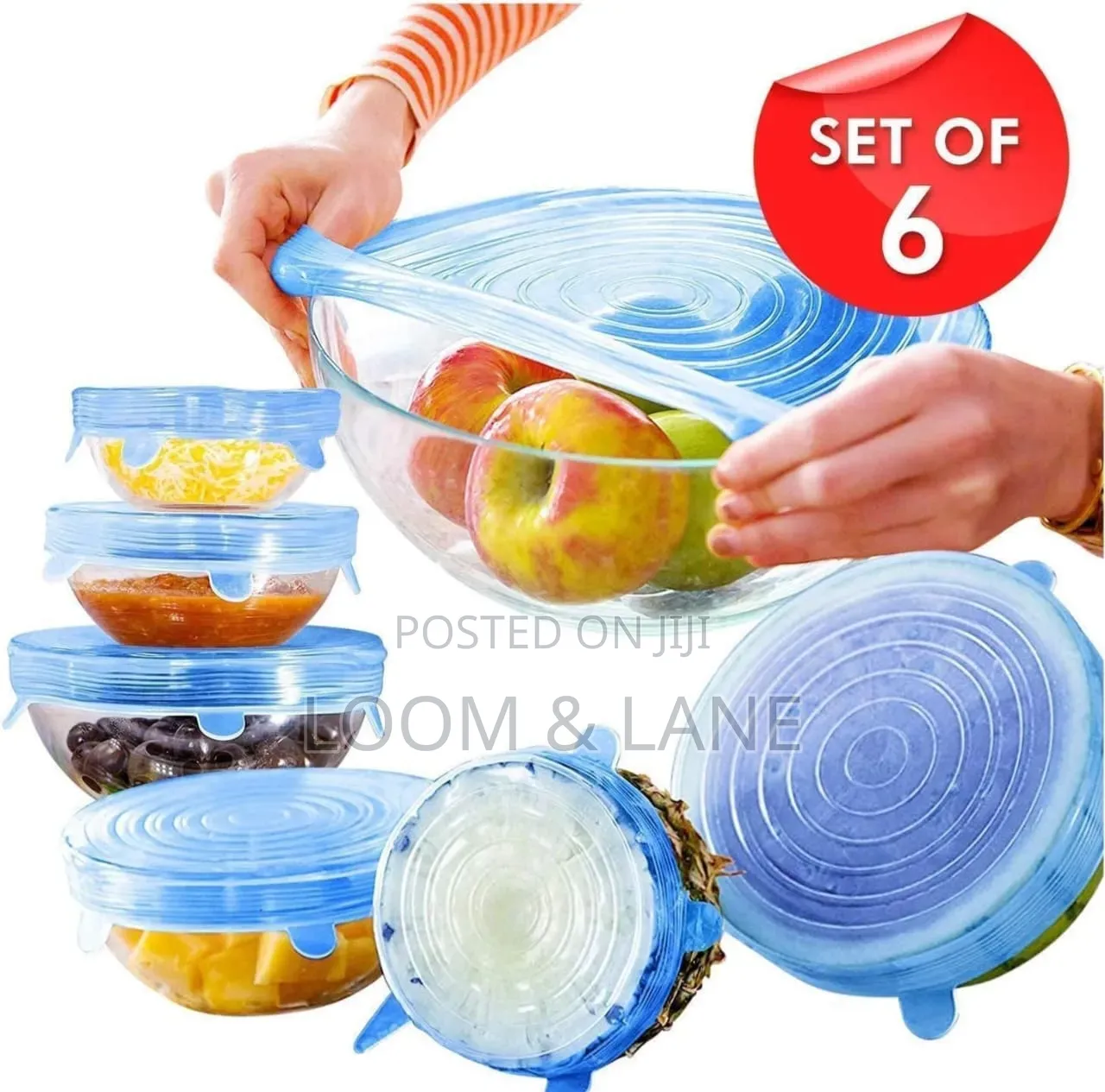 6 Super Stretch Silicon Lids