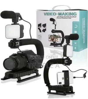 Handle Grip Handheld Camera Stabilizer With Led Light