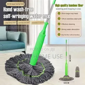 Hand Wash Free.Self Wringing Water Mop