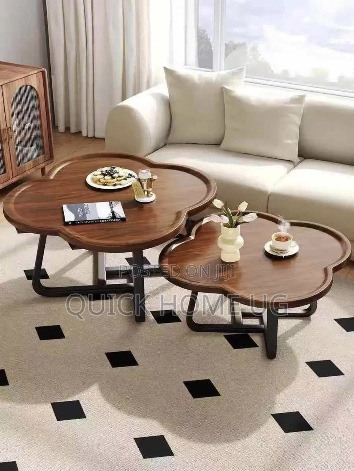 2 in 1 Shaped Wooden Center Table,Coffee Center Table