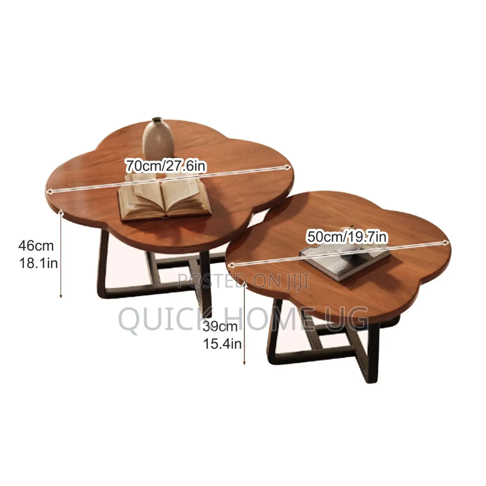 2 in 1 Shaped Wooden Center Table,Coffee Center Table