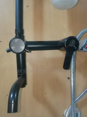 Shower Mixer (Full Set) Black and Silver Good Quality /All Types