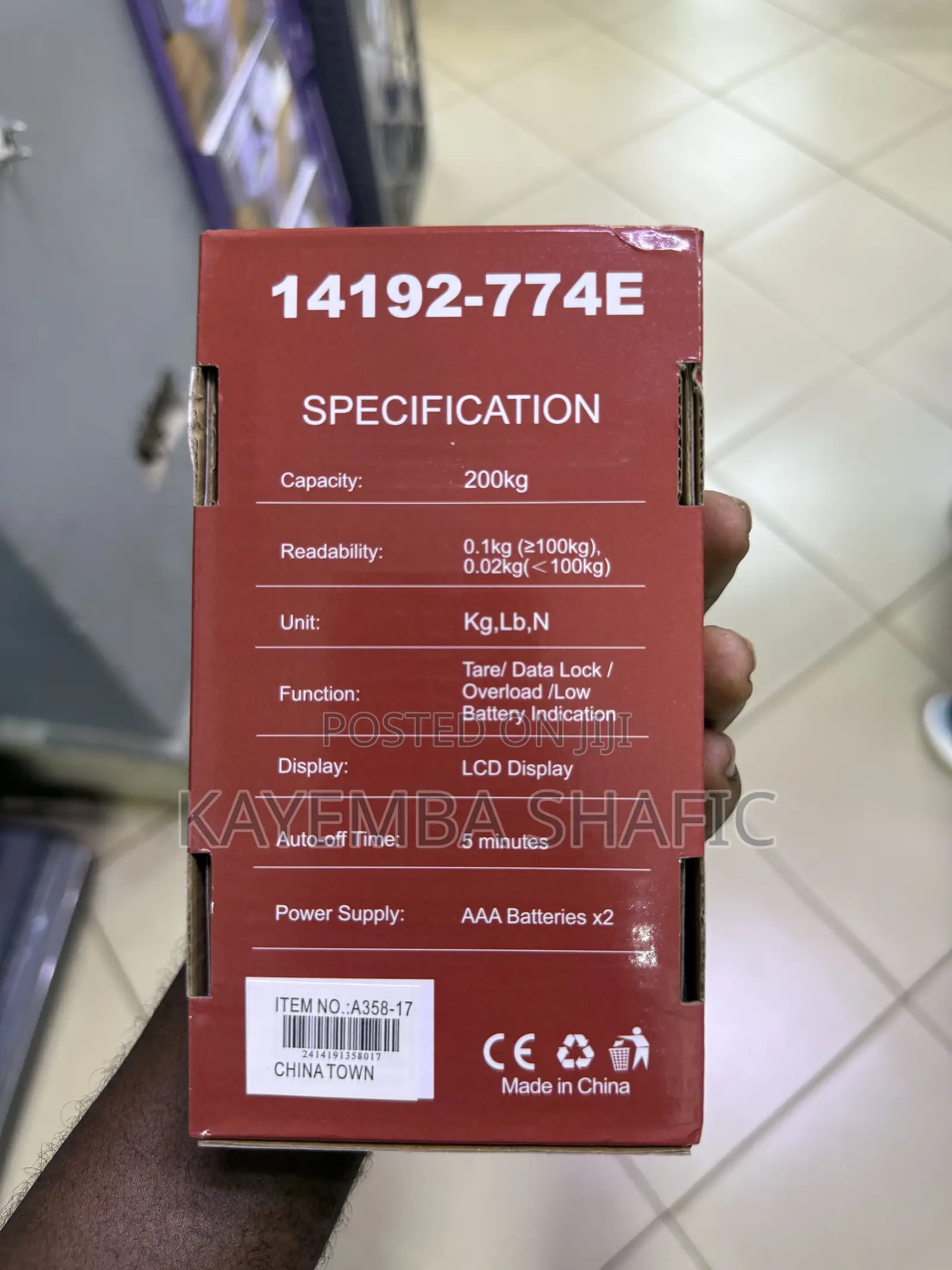 Constant 14192-774e Heavy Duty 200kg Digital Portable Hanging Scale