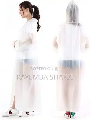 Unisex Reusable Eva Waterproof Raincoat With Hood (Adult Size)