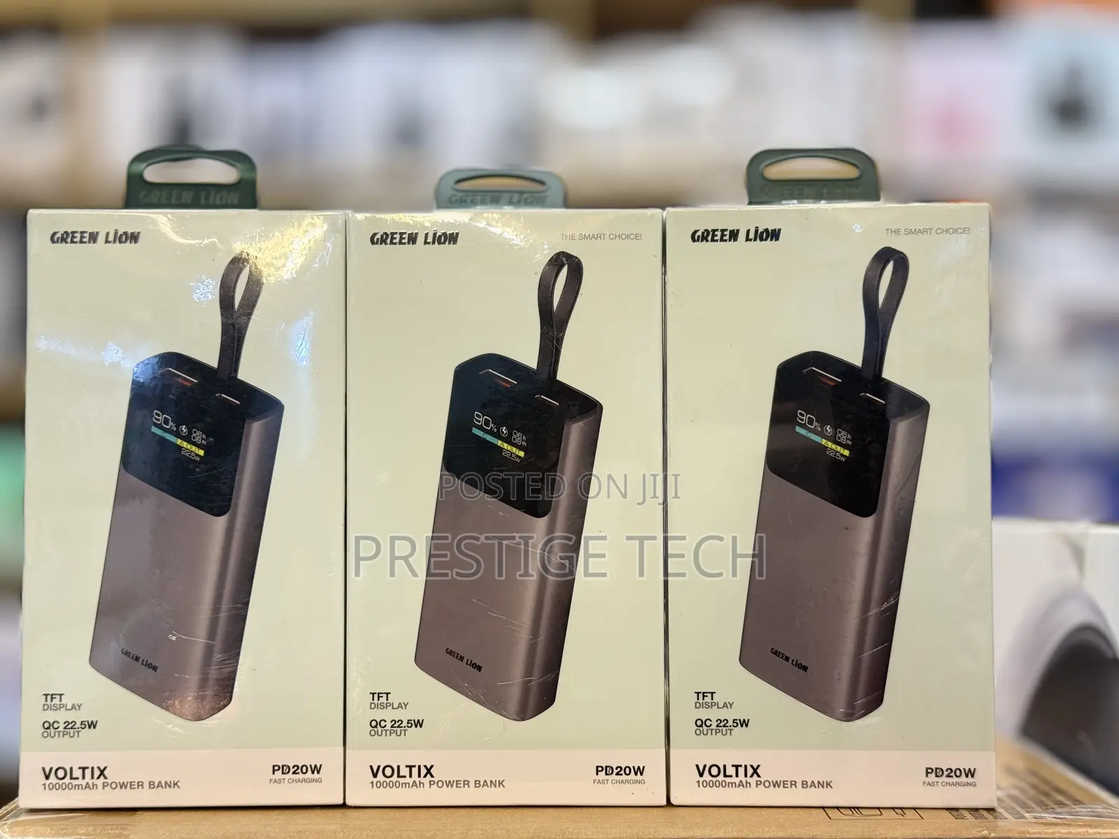 Green Lion Voltix Power Bank 10000mah Pd20w With Type C Cable Strap