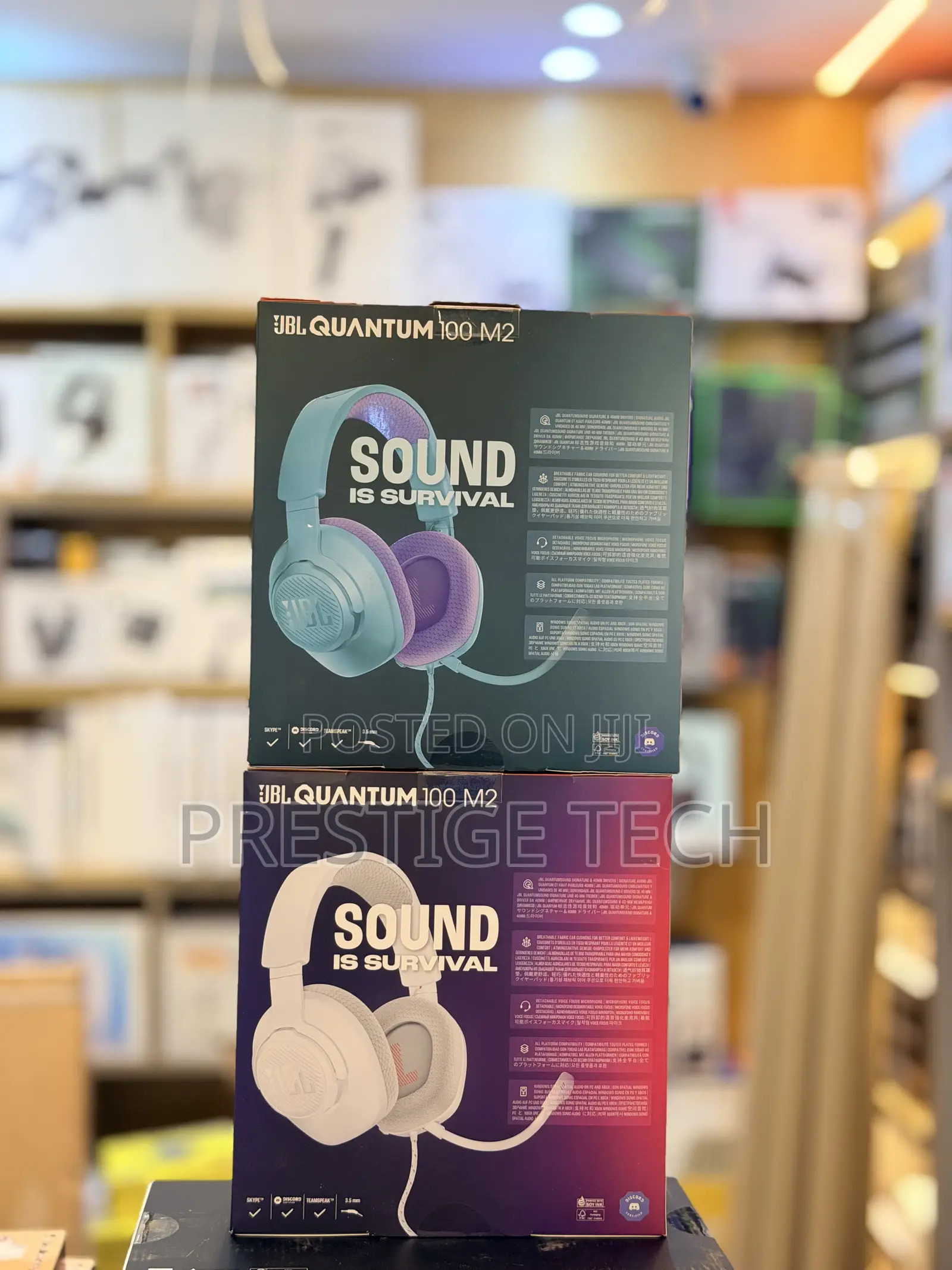 JBL Quantum 100m2 Wired Over-Ear Gaming Headphones With Detachable Mic