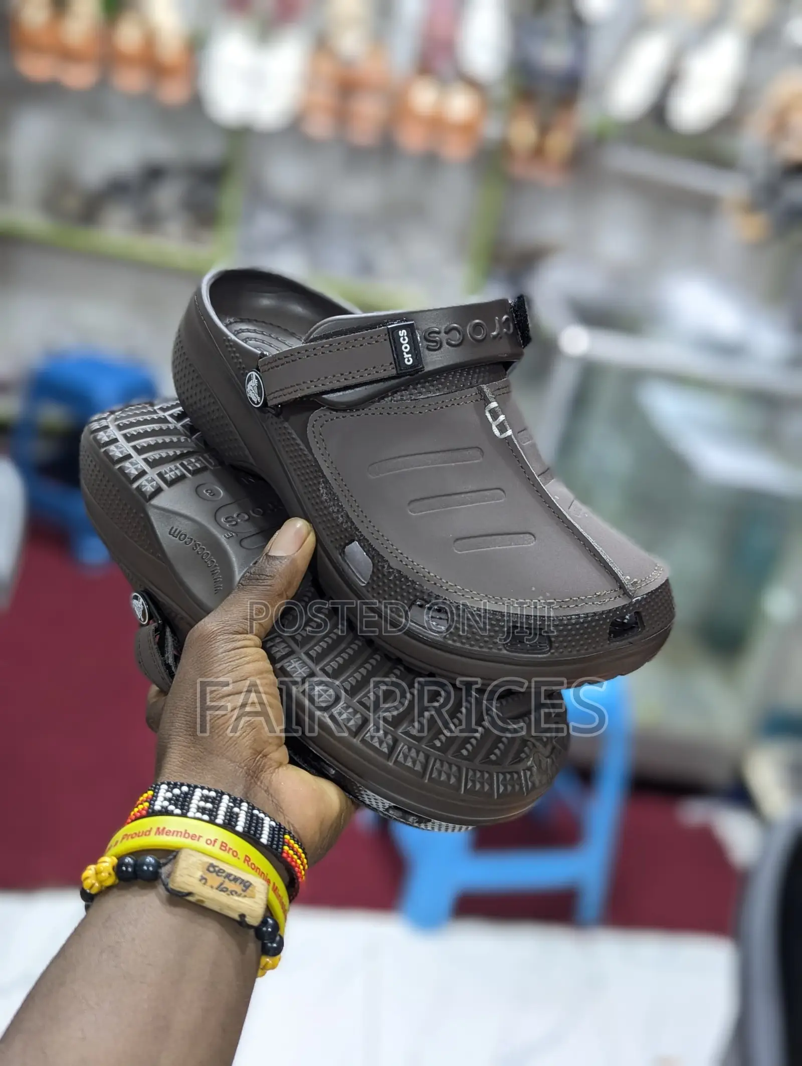 Leather Crocs Sandals