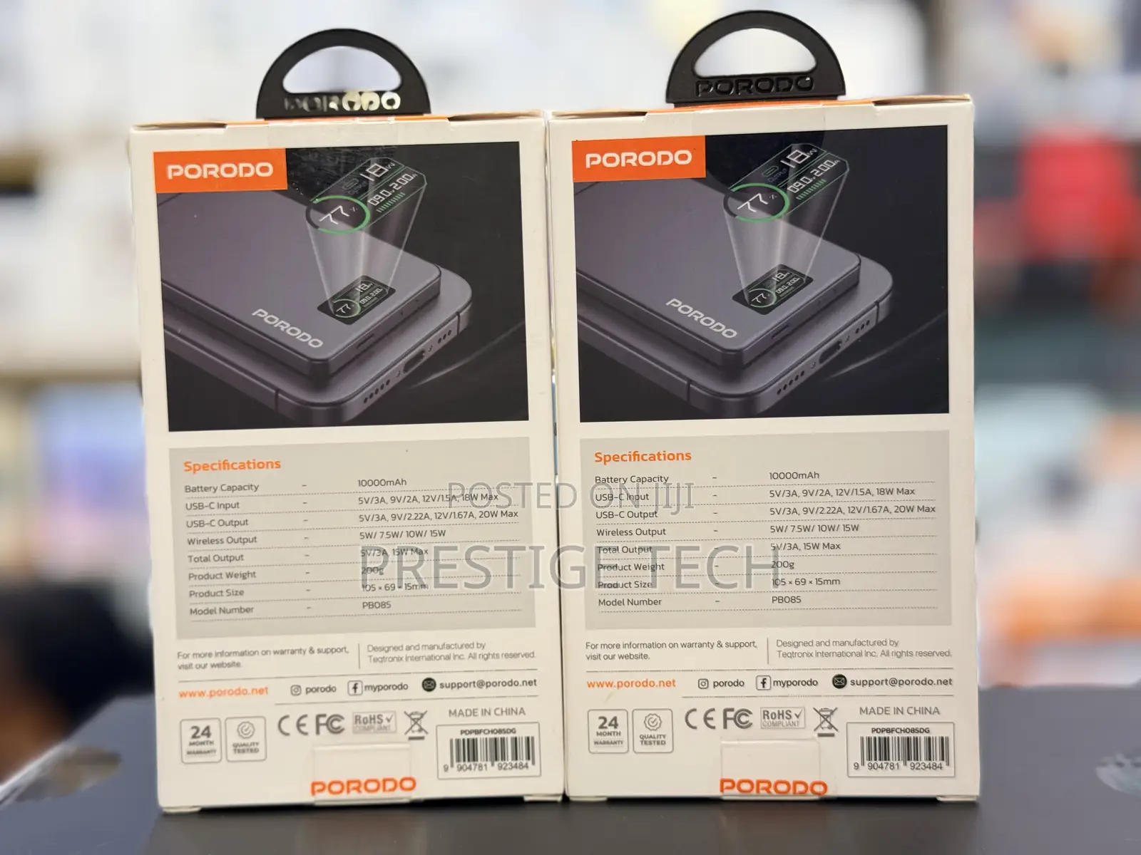 Porodo 10000mah Magsafe Power Bank With Real Time Voltage Display