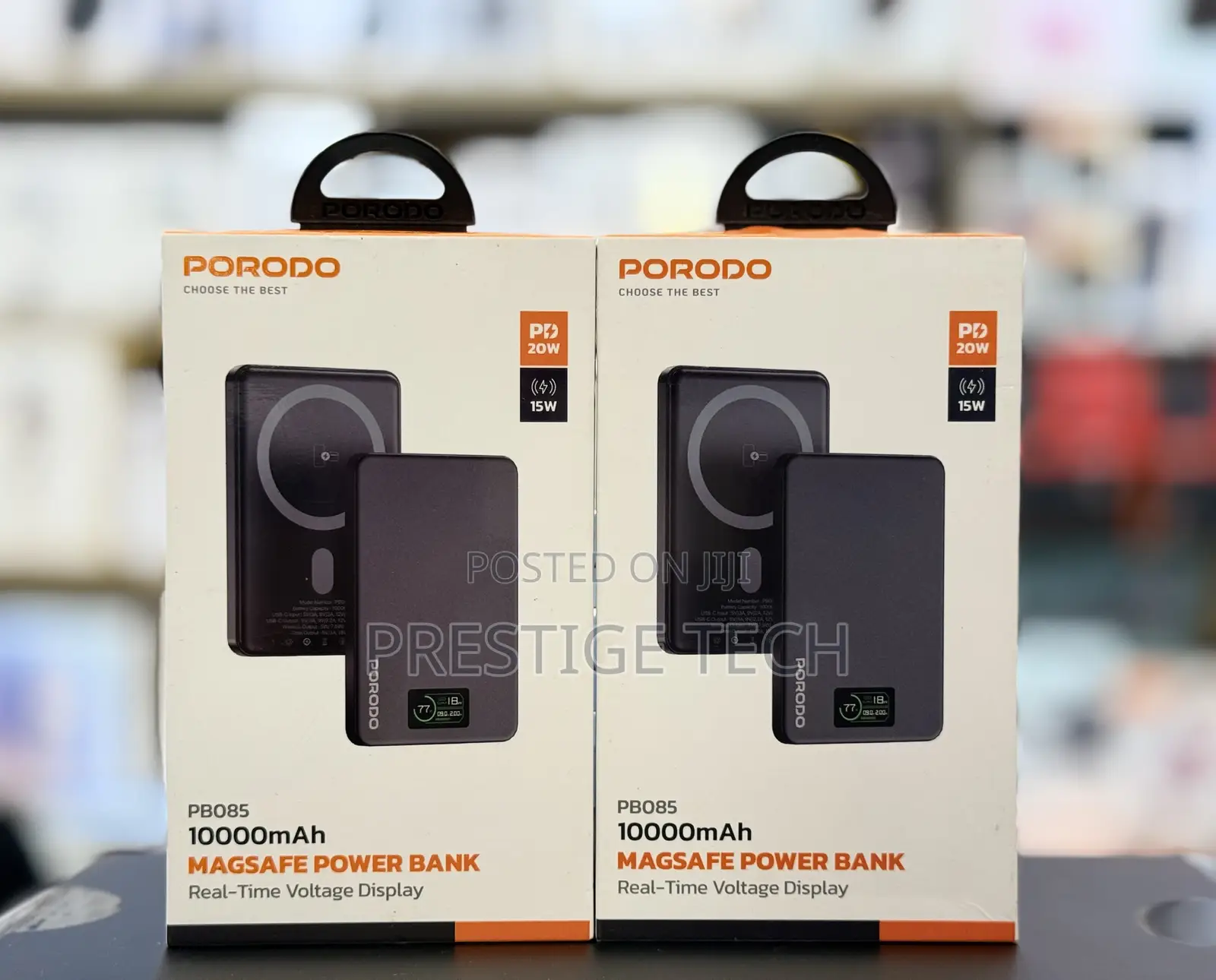 Porodo 10000mah Magsafe Power Bank With Real Time Voltage Display