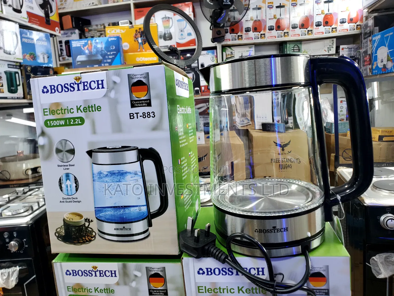 Bosstech Glass Kettle [Milk,Water and Coffee Tea]