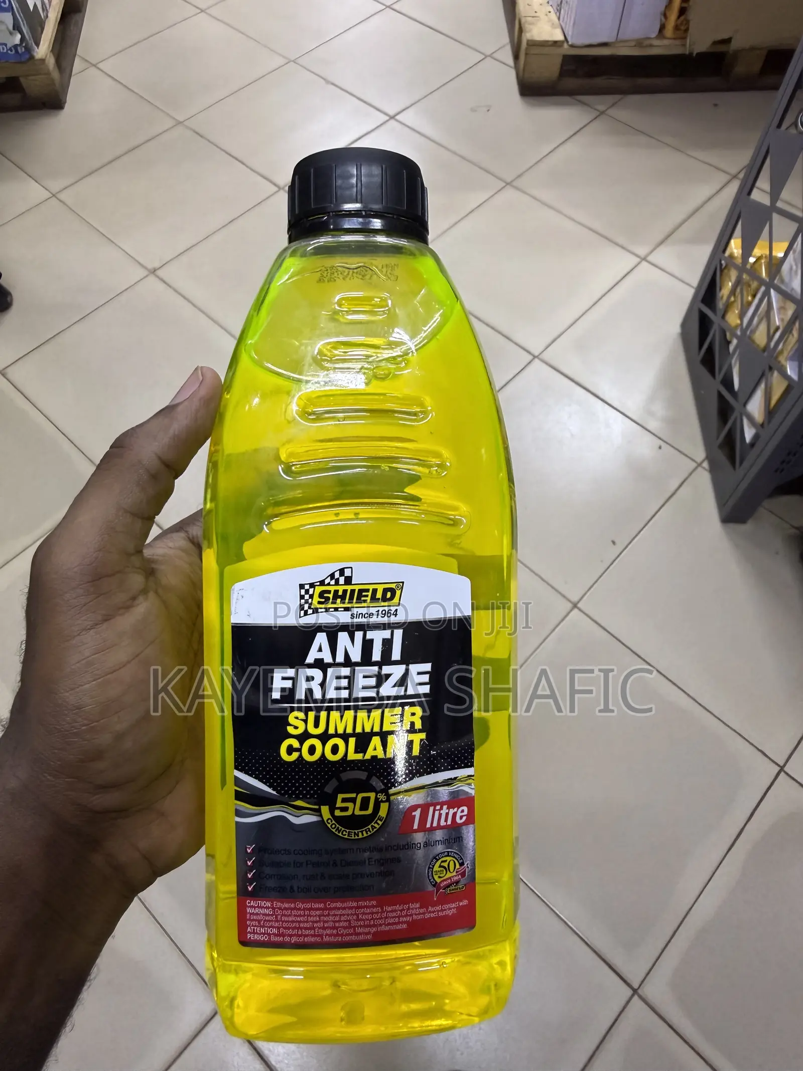Shield Anti-Freeze Summer Coolant 1l - 50% Concentrate Yellow (Sh197)
