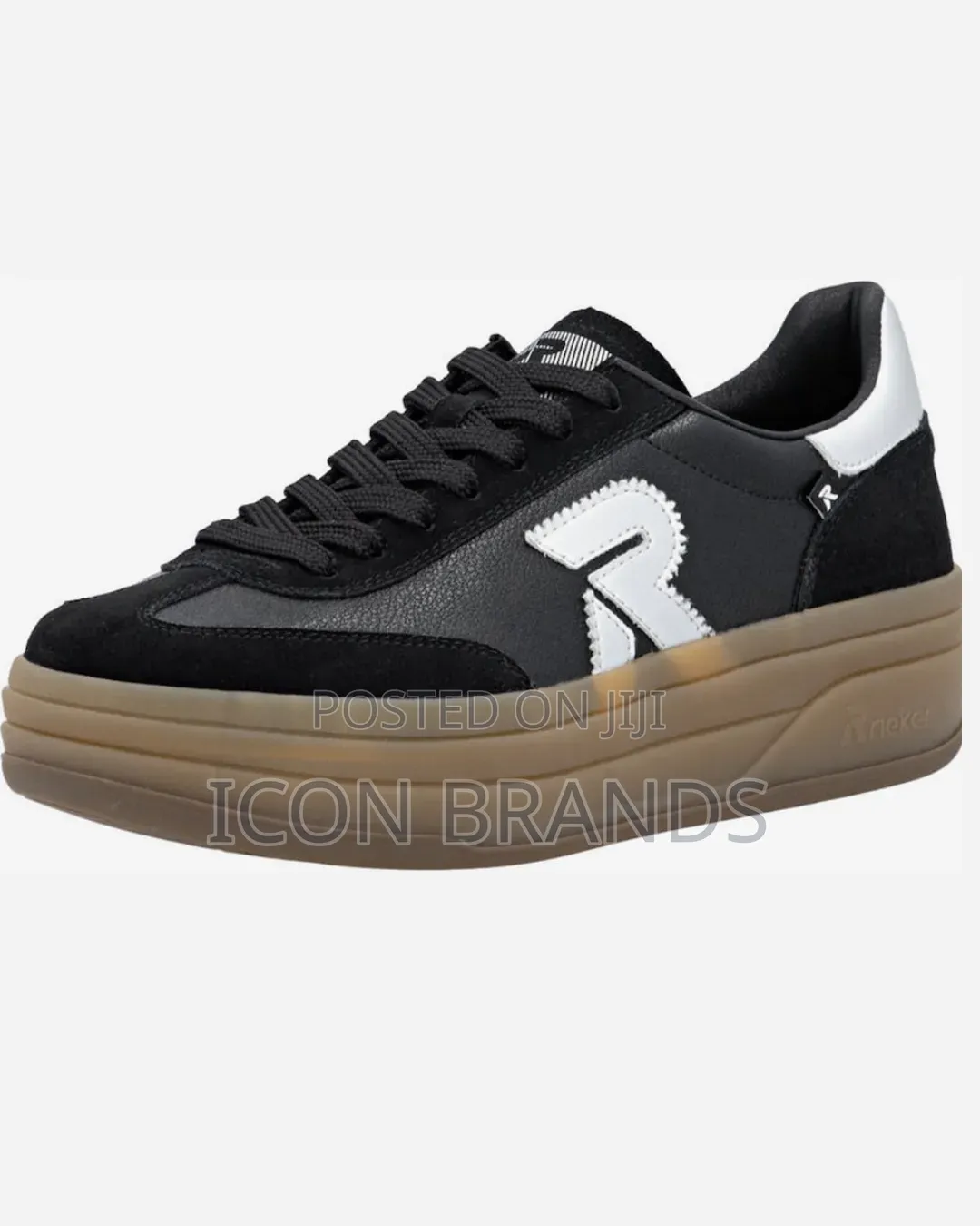 Rieker Womens Trainer W3700-00 Black/Silver