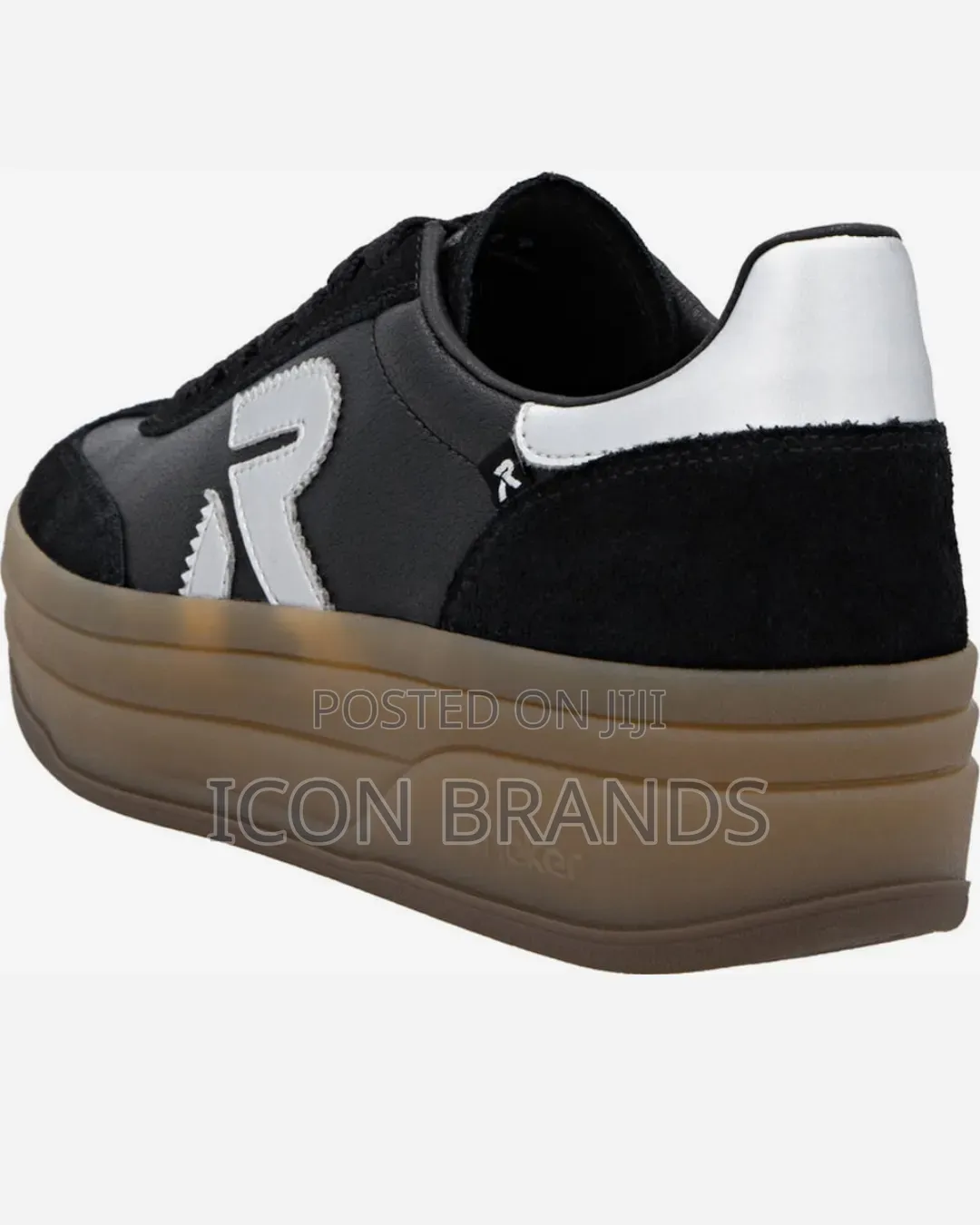 Rieker Womens Trainer W3700-00 Black/Silver