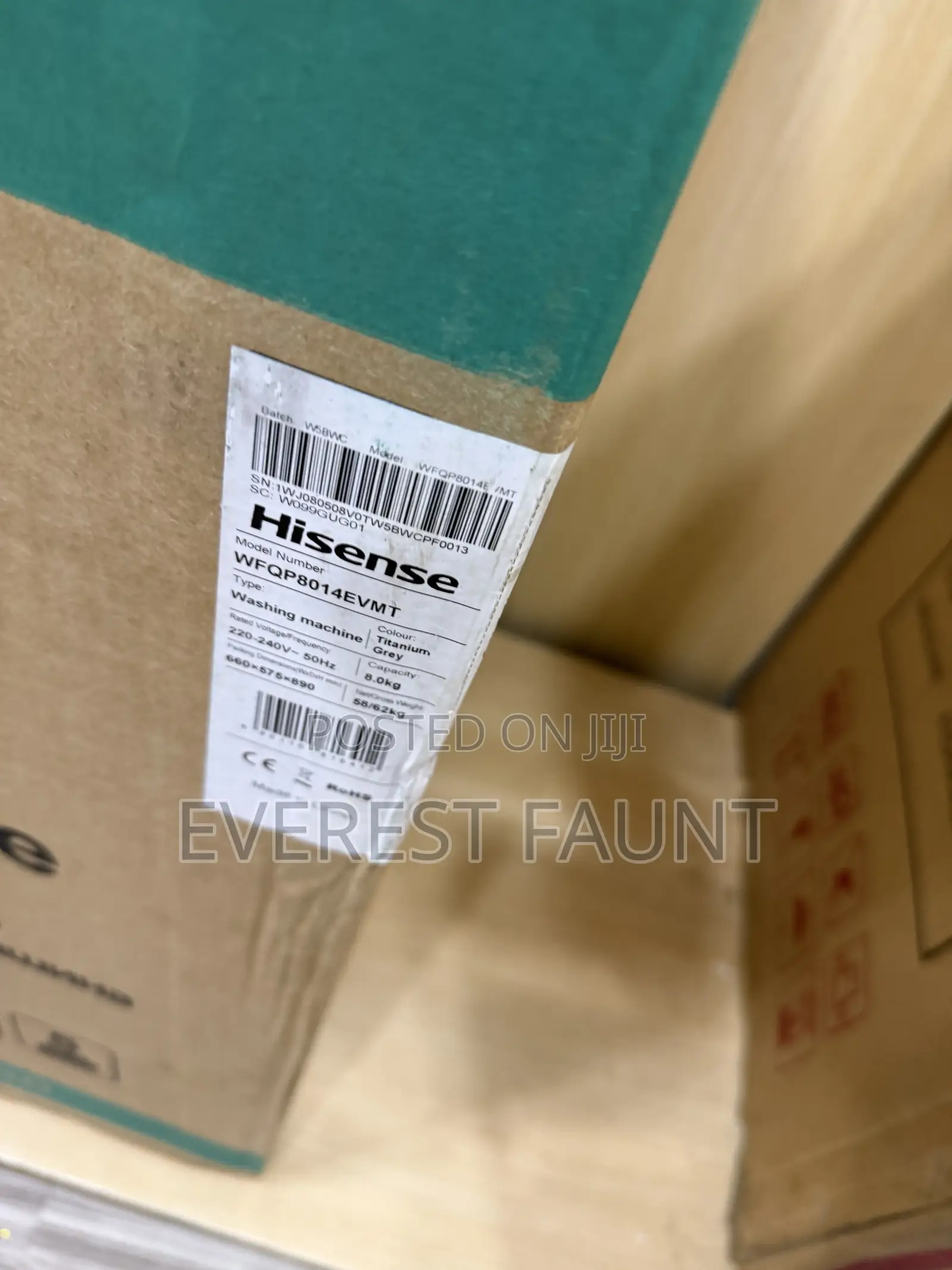 8 KGS Hisense Washing Machine With Steam Wash