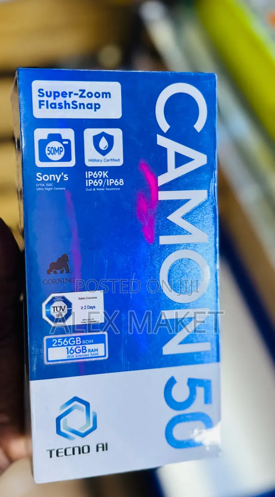 New Tecno Camon 50 256 GB Black