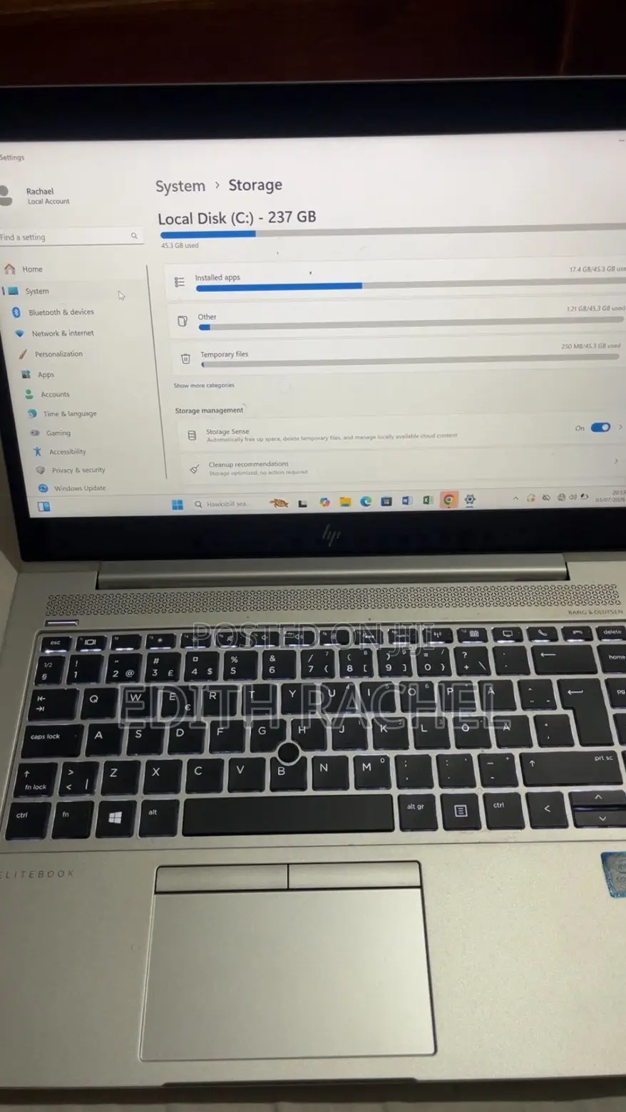 Laptop HP 256GB Intel Core i5 SSHD (Hybrid) 256GB