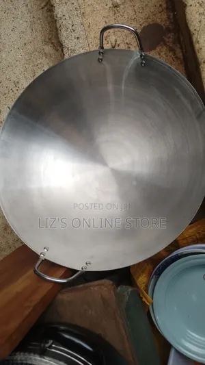 55cm Chinese Wok, Stainless Steel Frying Pan