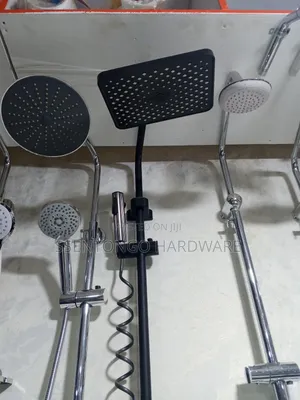 Shower Mixer (Full Set) Black and Silver Good Quality /All Types