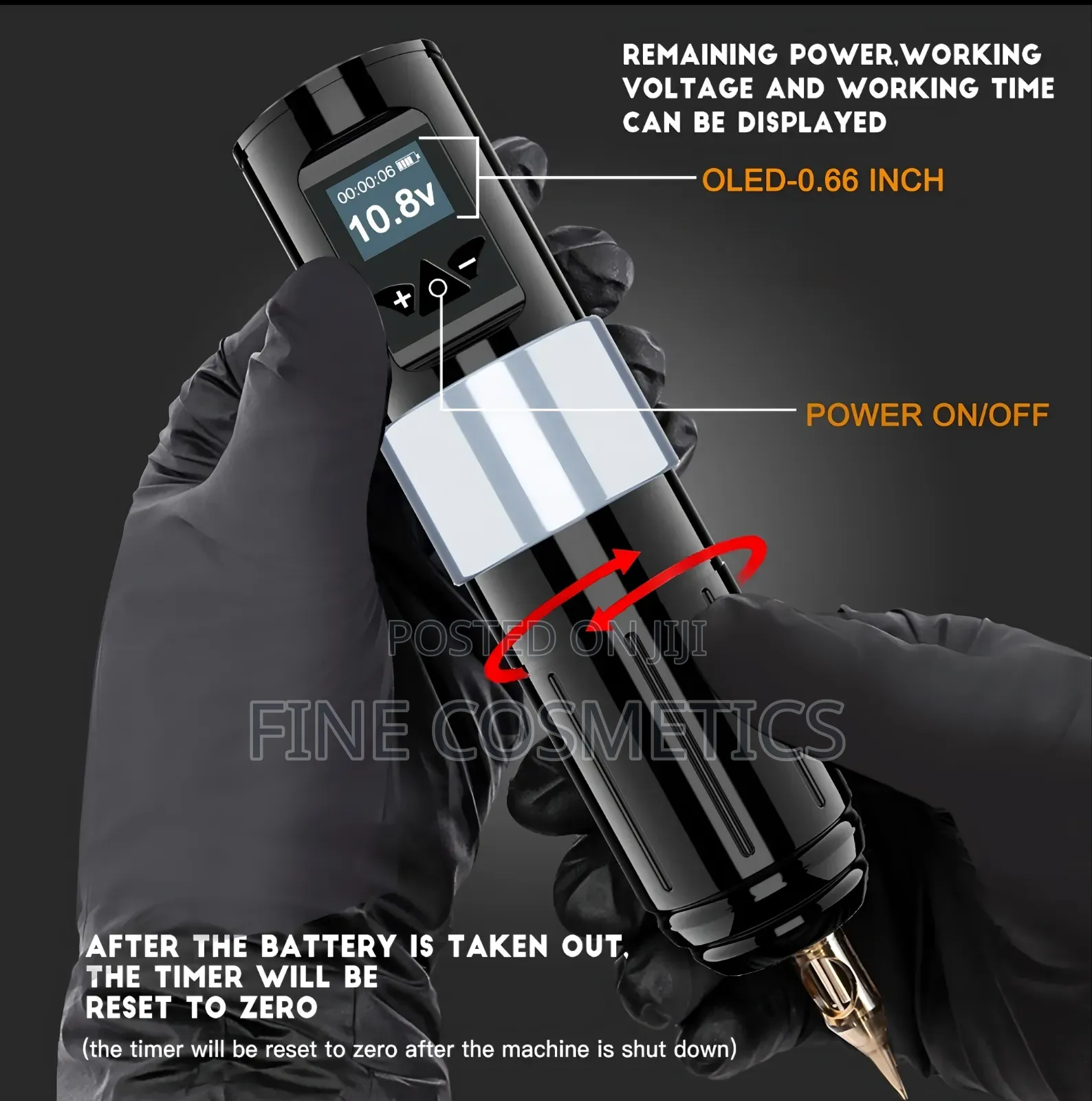 Two Batteries Premium Rechargeable Wireless Tattoo Machine Cordles Gun