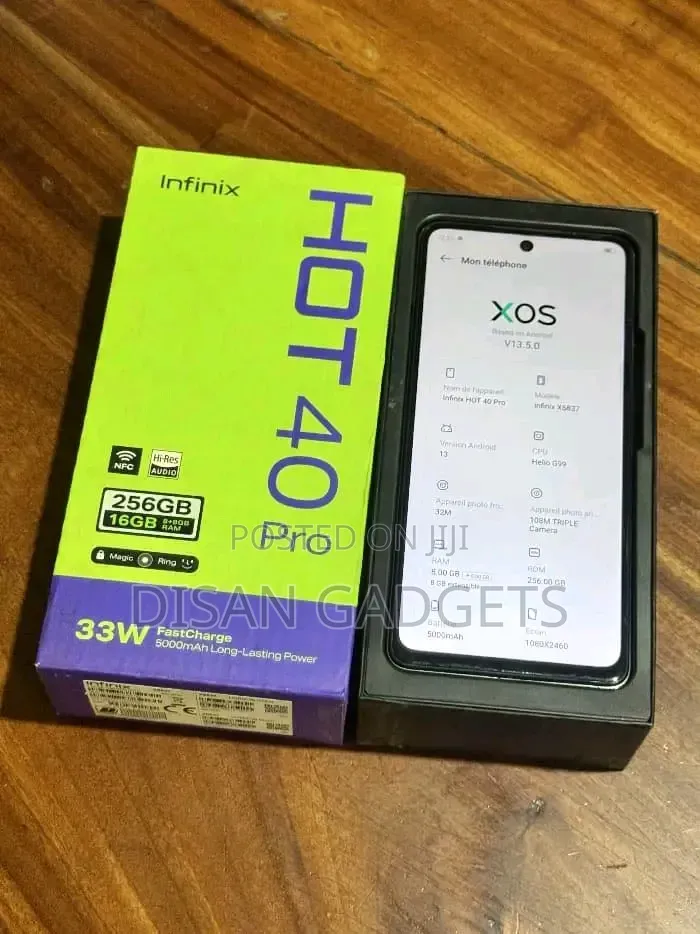 New Infinix Hot 40 Pro 256 GB Gold
