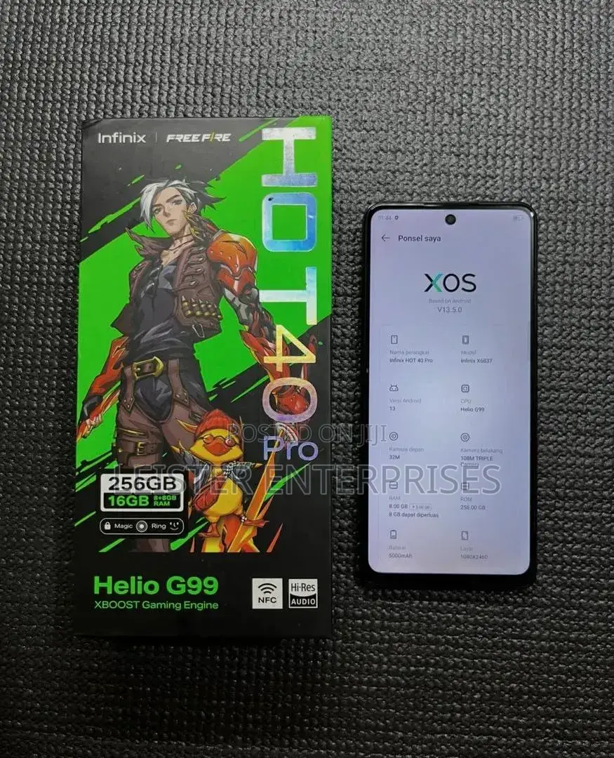 New Infinix Hot 40 Pro 256 GB Black