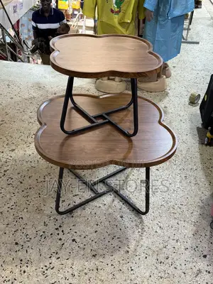 2 in 1 Centre Table in Mahogany and Black Stands