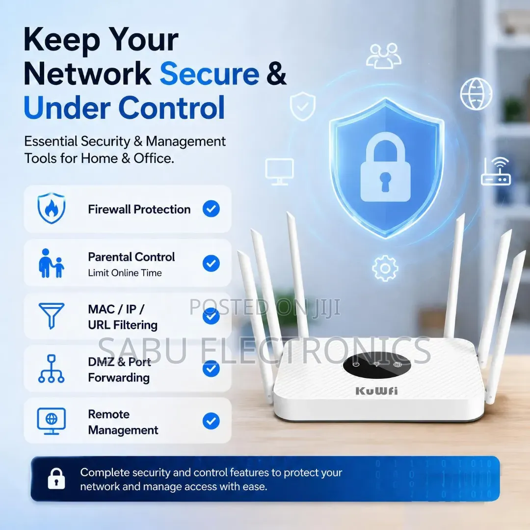 Kuwfi 1200mbps Dual Band Gigabit Wireless Router- Wifi Extender