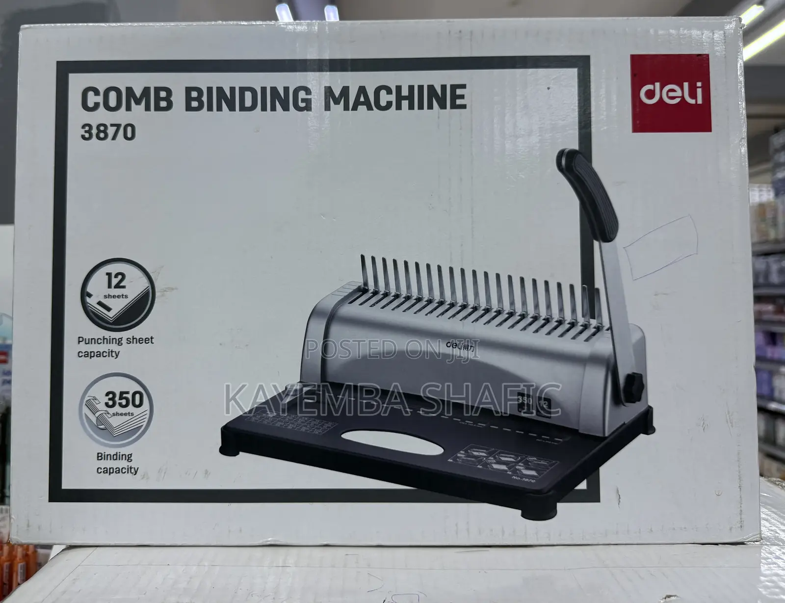 Deli 3870 Heavy Duty Comb Binding Machine (Brand New)