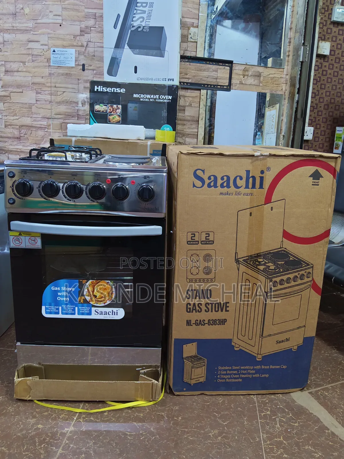 Saachi Cooker 50by50 2 Electric and 2gas