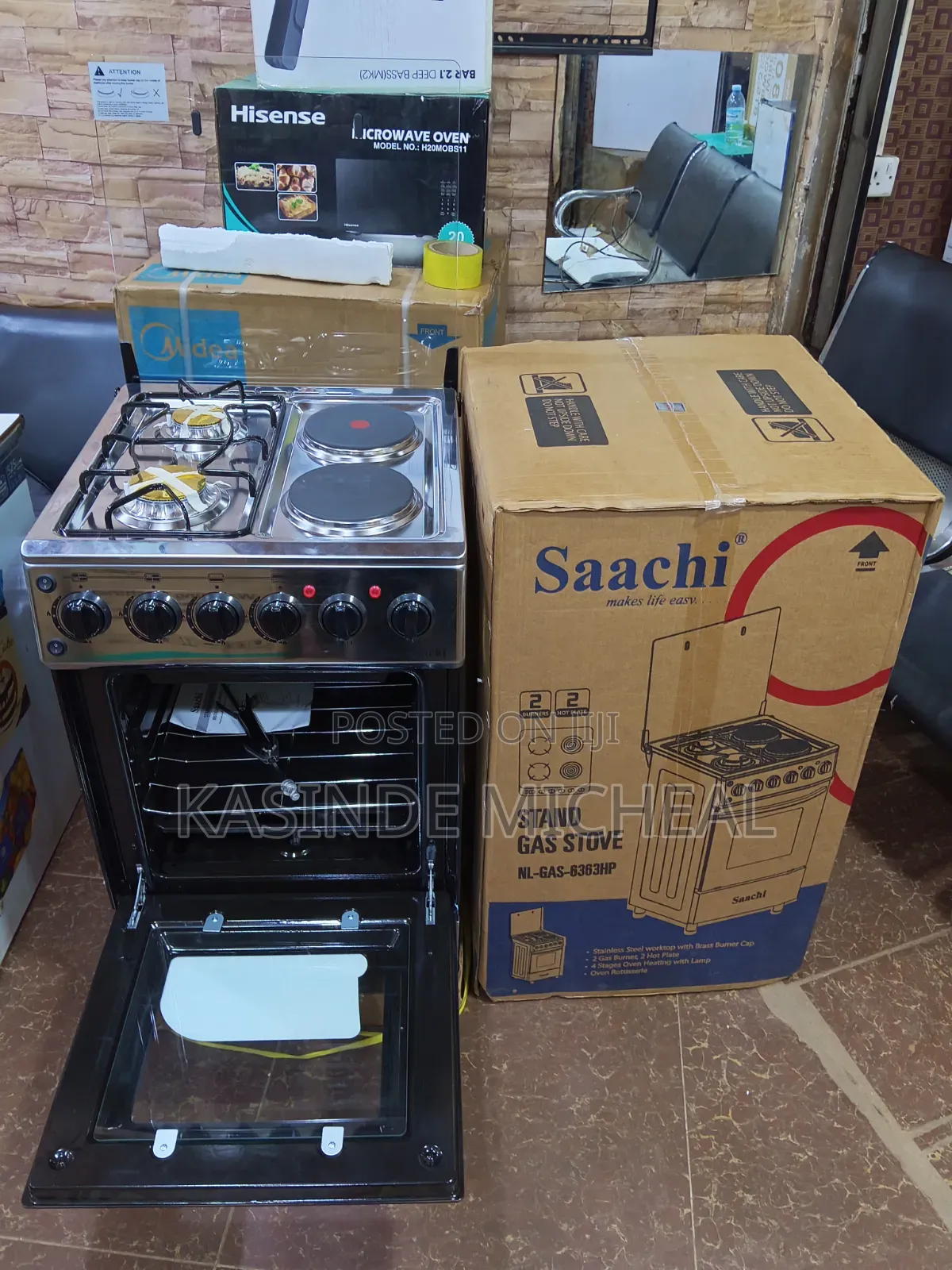 Saachi Cooker 50by50 2 Electric and 2gas