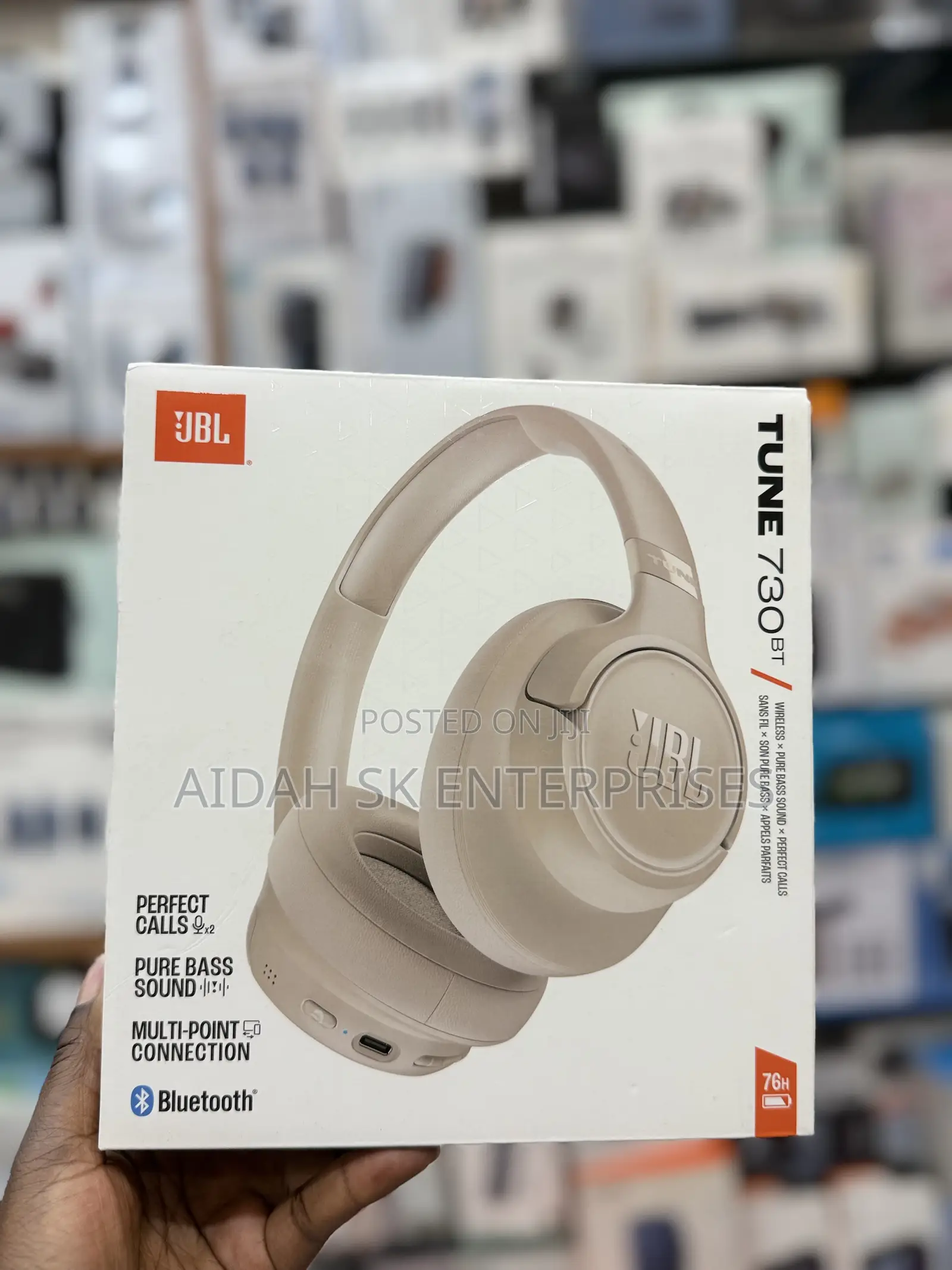 JBL Tune 730bt Wireless Headphones Featuring JBL Pure Bass Sound.