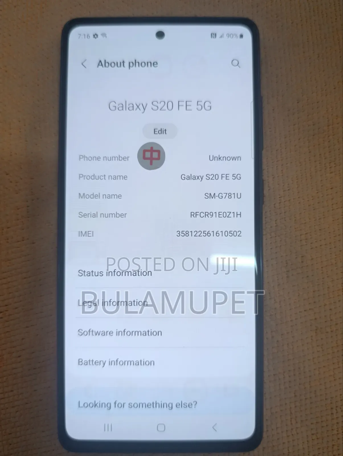 Samsung Galaxy S20 FE 5G 128 GB Blue