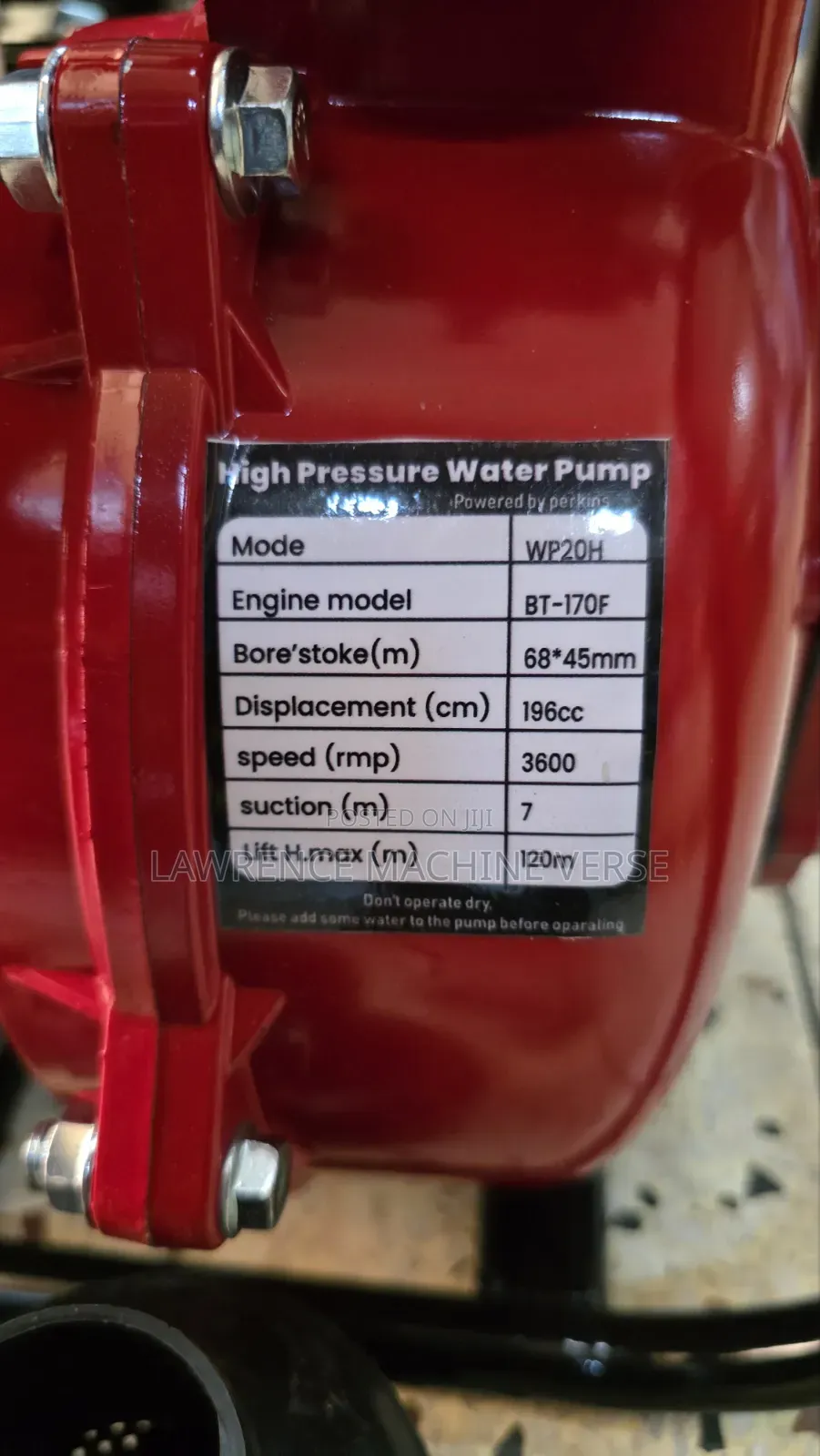9hp Honda High-Pressure Pump 120m Head
