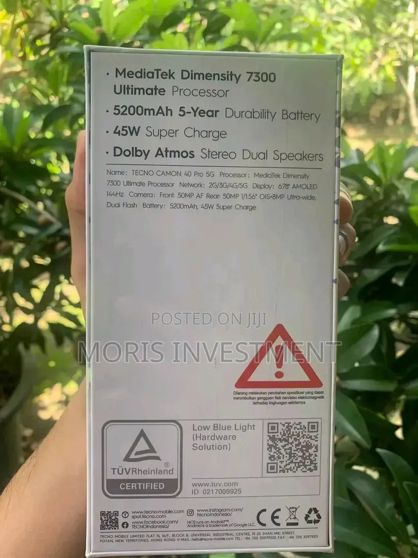 New Tecno Camon 40 Pro 5G 256 GB Black