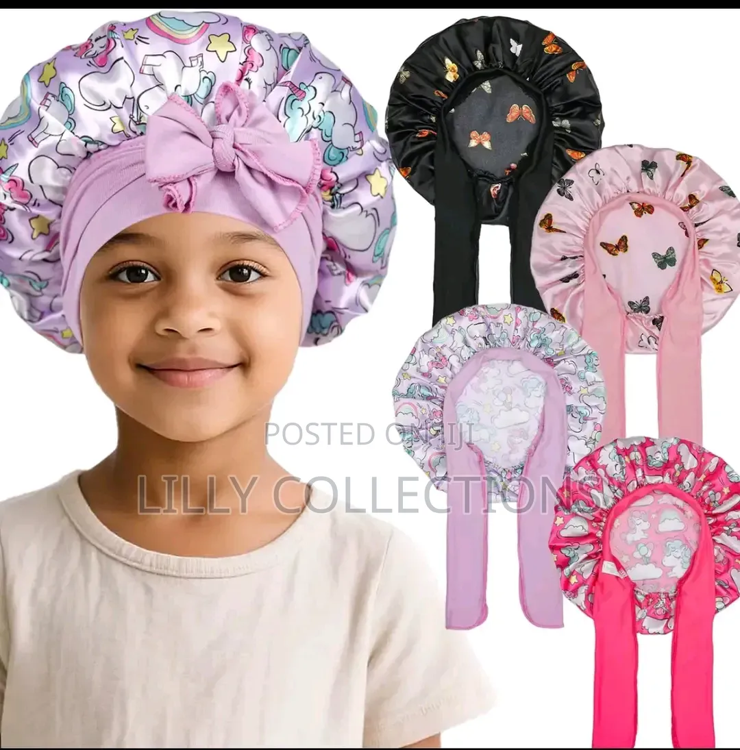 Beautiful Kids Hair Bonnets