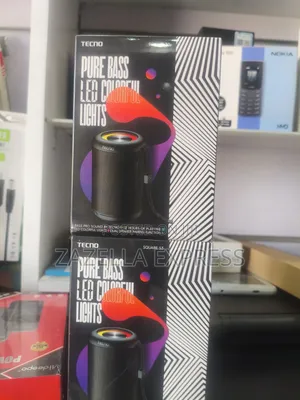 Tecno S3 Portable Speaker With Pure Bass Led Colorful Lights