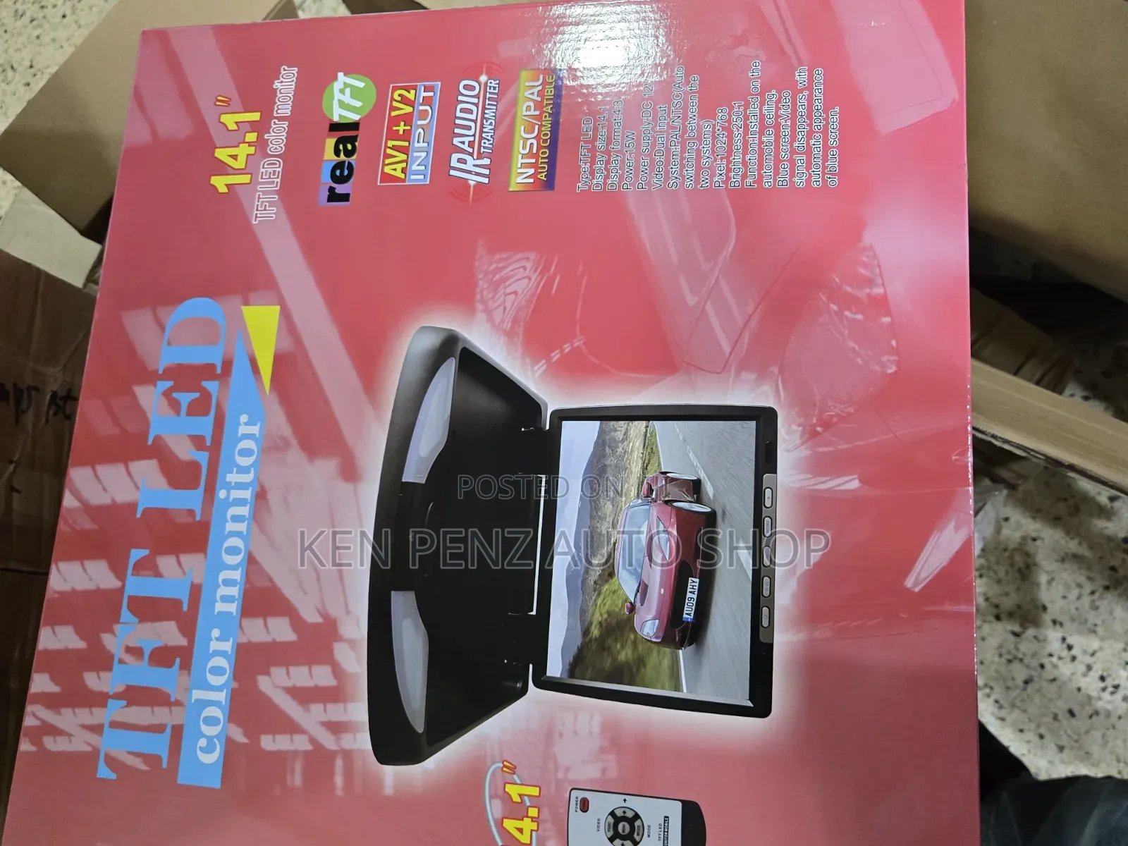 Car Ceiling Mount Flip Down Radio Screen and Monitor