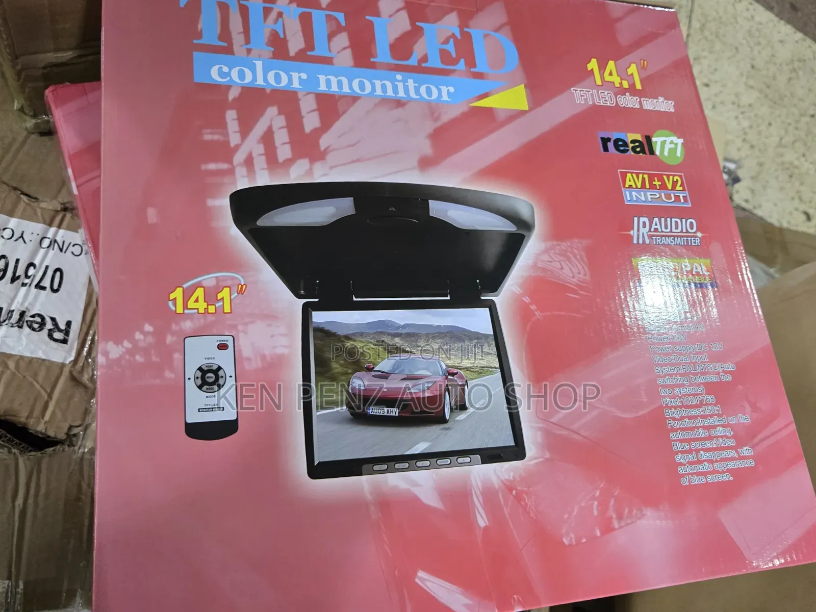 Car Ceiling Mount Flip Down Radio Screen and Monitor