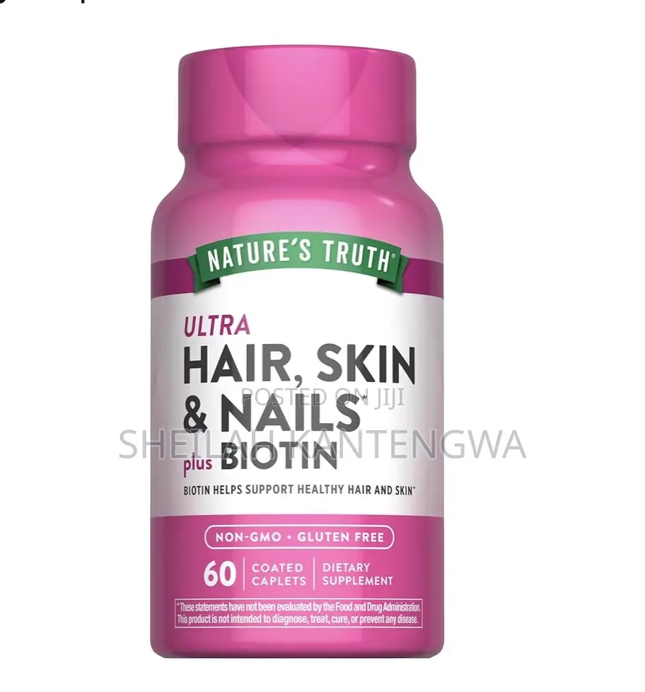 Nature's Truth Hair Skin and Nails | 60 Caplets | Plus 5,000 MCG
