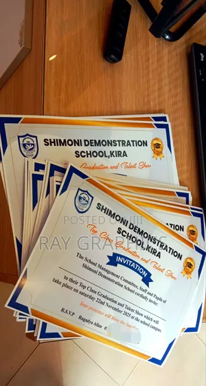 Printed Certificate, Invitation, Awards and Recognitions