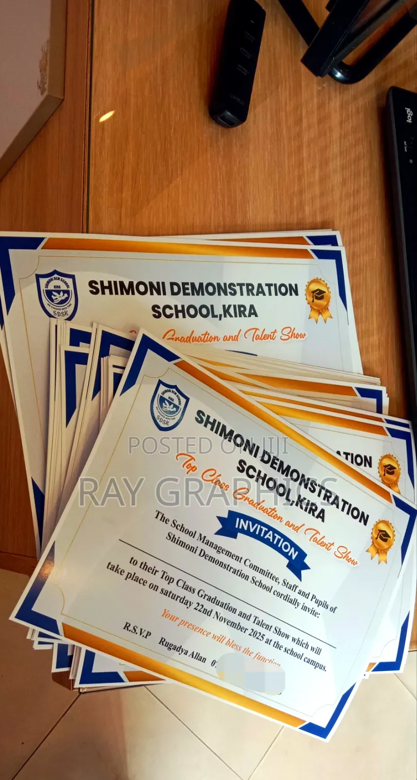 Printed Certificate, Invitation, Awards and Recognitions